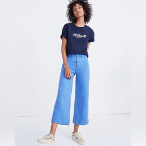 NWT Emmett Wide-Leg Crop Pants: Button-Front Edition